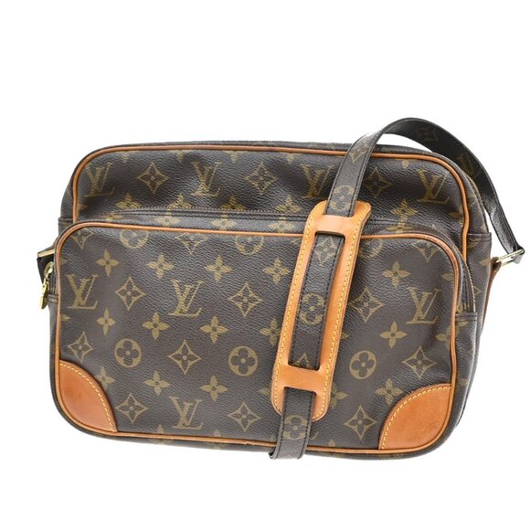 LOUIS VUITTON Nile Crossbody Shoulder Bag Monogram Leather Brown - Picture 1 of 5